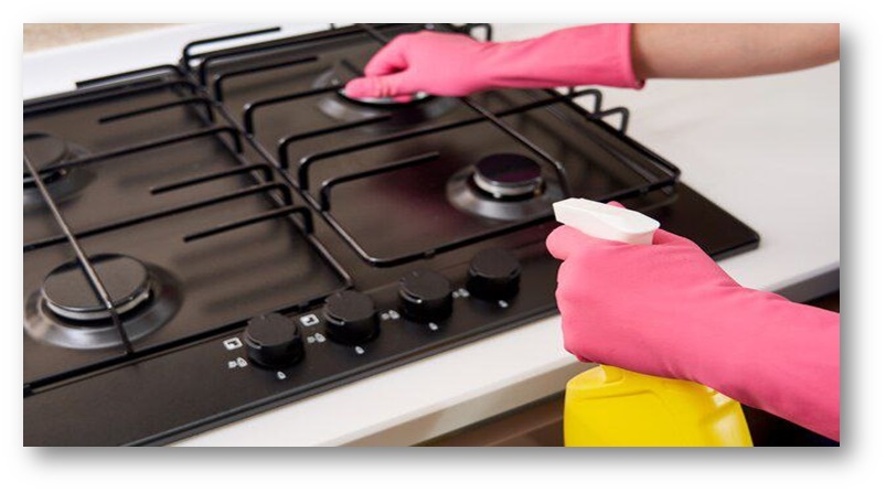 تمیز کردن اجاق گاز استیل